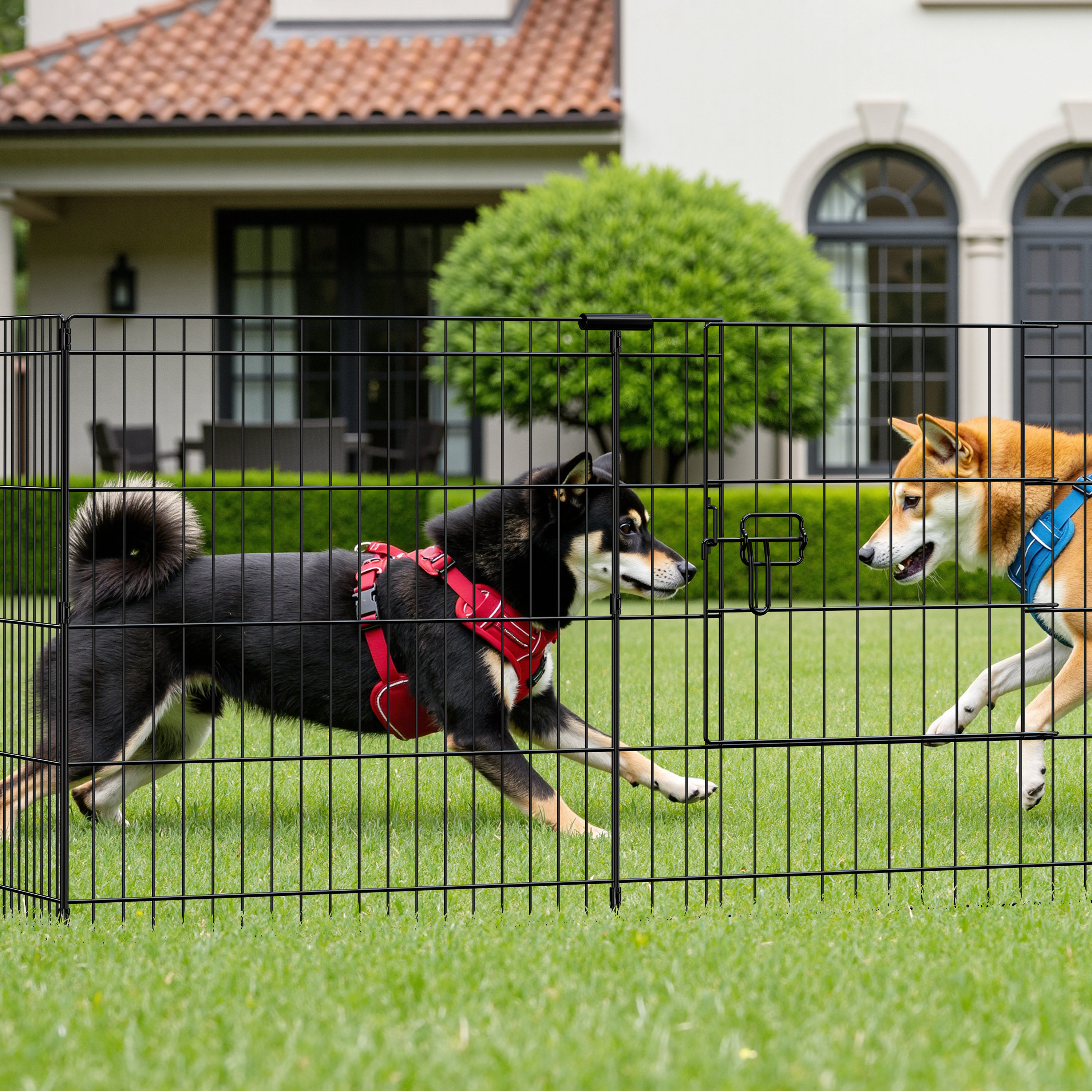Tucker Murphy Pet™ 24'' H 8 Panel Metal Exercise Pen With Door